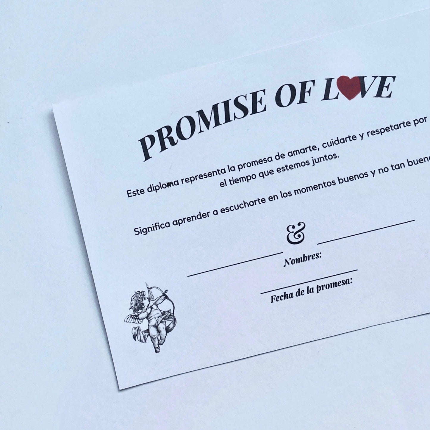 Certificado de amor (impreso) - nomada.mxj